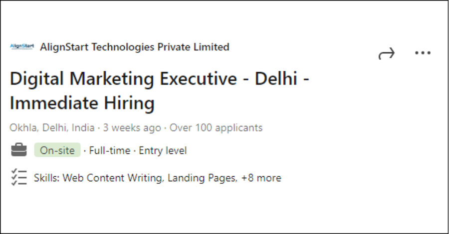 Digital Marketing| AlignStart Technologies Private Limited |New  Job Opportunities