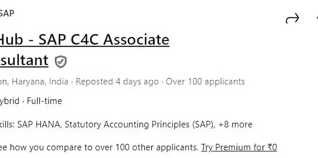 SAP C4C Associate Consultant | Find Right Job | SAP | Sap Consultant