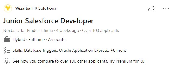 Salesforce Jobs in India| Wizaltia HR Solutions| Junior Salesforce Developer