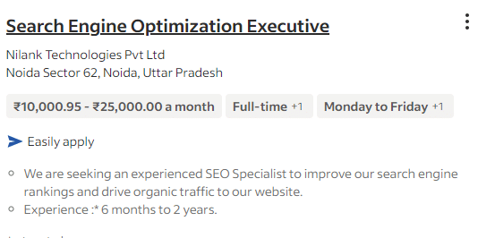 Career in Digital Marketing |Nilank Technologies |Search Engine Optimization Executive