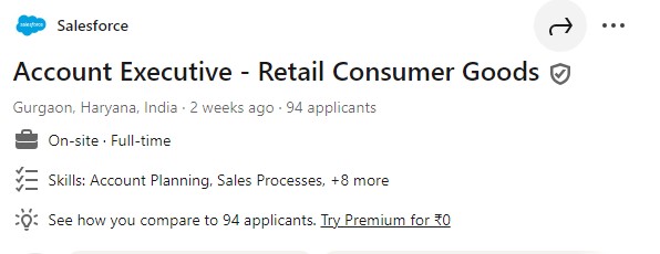 Salesforce Admin Jobs| Salesforce| Account Executive – Retail Consumer Goods