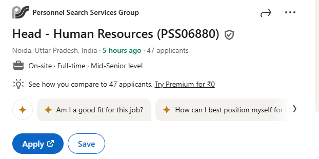 Salesforce development |Personnel Search Service Group  |Head- Human Resources